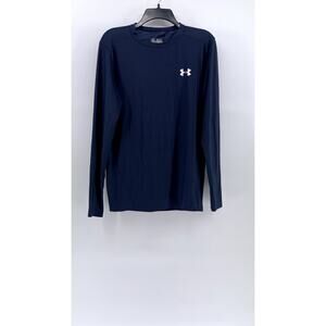 UNDER ARMOUR Men’s Navy Compression Crewneck Long Sleeve T-Shirt SZ 2XL